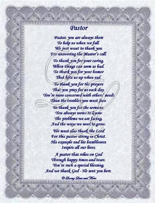 pastor meaning poem from a child